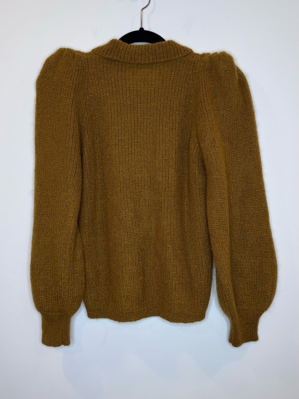 Ba&sh tilte mohair wool blend placket buttons sz XS big shoulder fall sweater - Picture 9 of 9